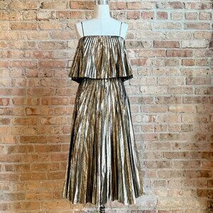 BNWT J.CREW METALLIC PLEATED DRESS